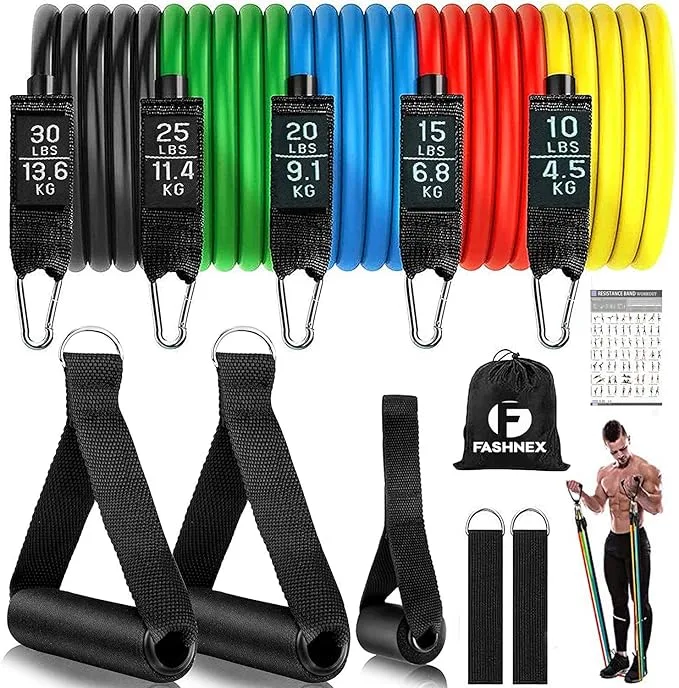 Fashnex-Premium-11-pcs-Resistance-Band-set Essential Strength Training Equipment Every Athlete Needs