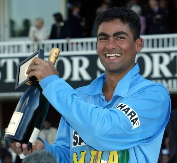 Mohammad Kaif after Natwest Trophy 2002 win